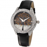 浪漫许愿树镶钻真皮女表W50022L