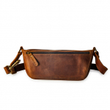 魔术传奇MagoMaga 简约复古疯马牛皮真皮腰包男包（小包）MSFB022