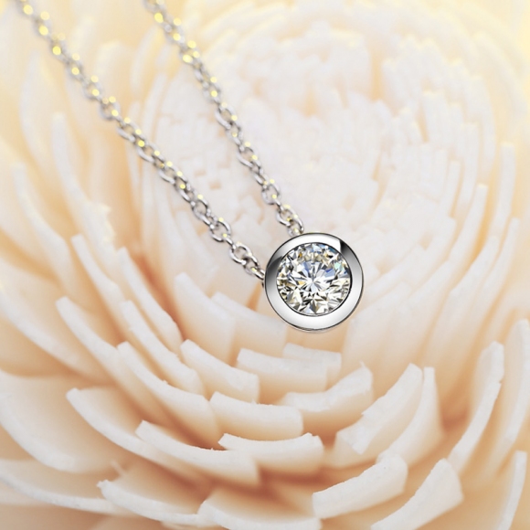 > 芭比典雅系列 璀璨之星水钻锁骨项链bsxl057