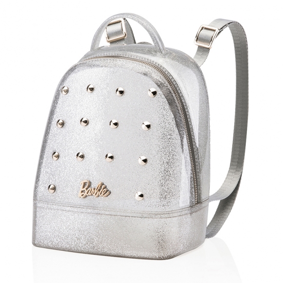 芭比公主系列 少女风铆钉果冻双肩背包