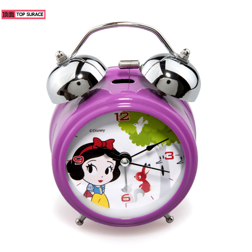 disney/迪士尼白雪公主经典卡通打铃静音小闹钟